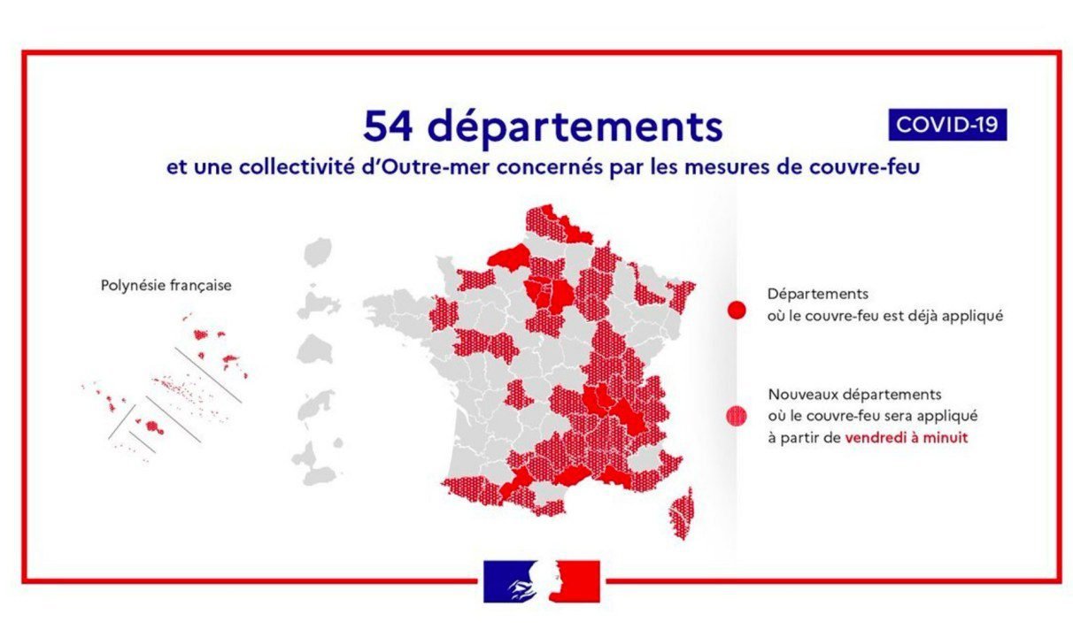 Map of French departments under curfew as new Europe lockdowns affect travel