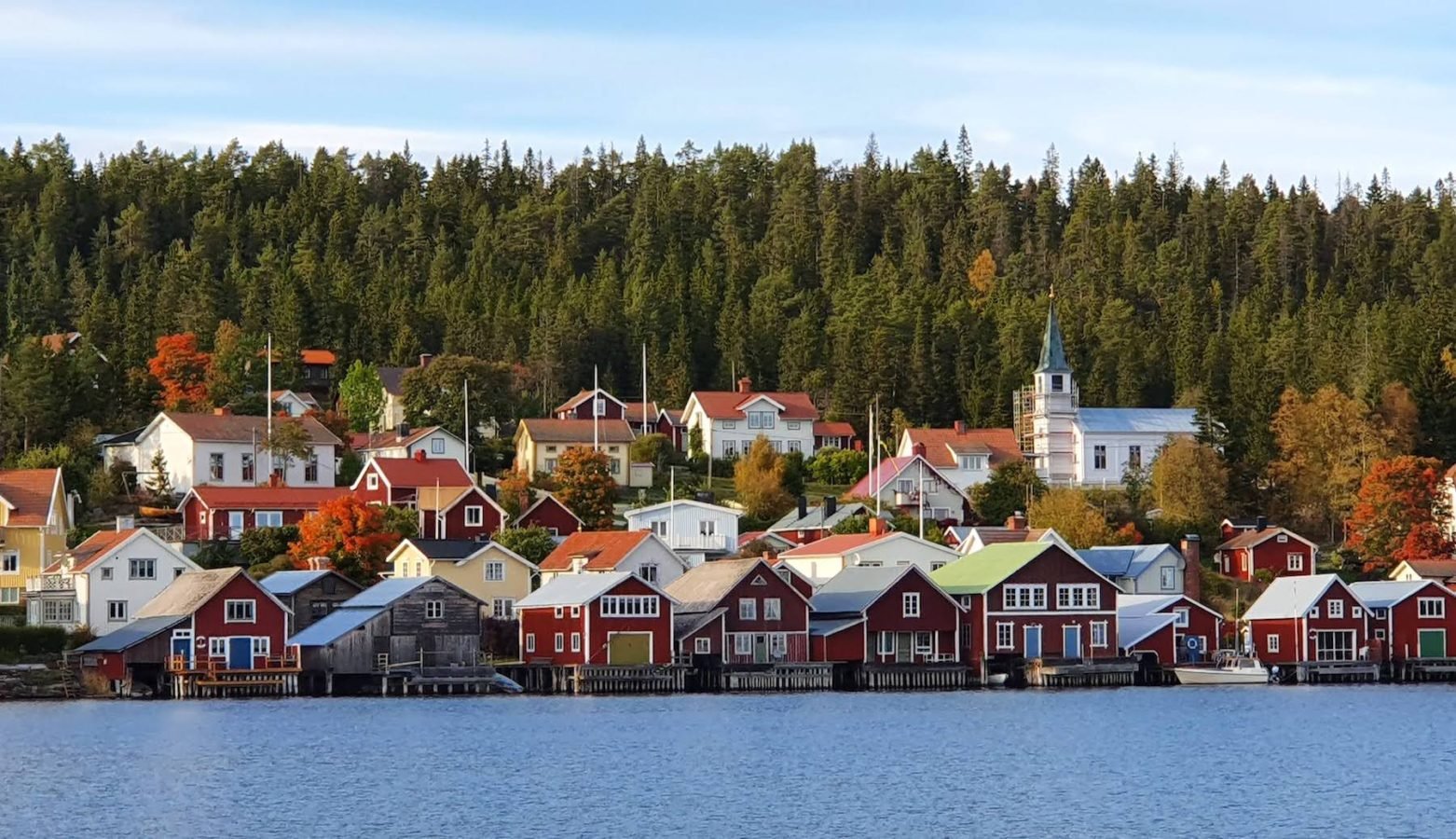 village on the Ulvön islands Gulf of Bothnia high coast Sweden