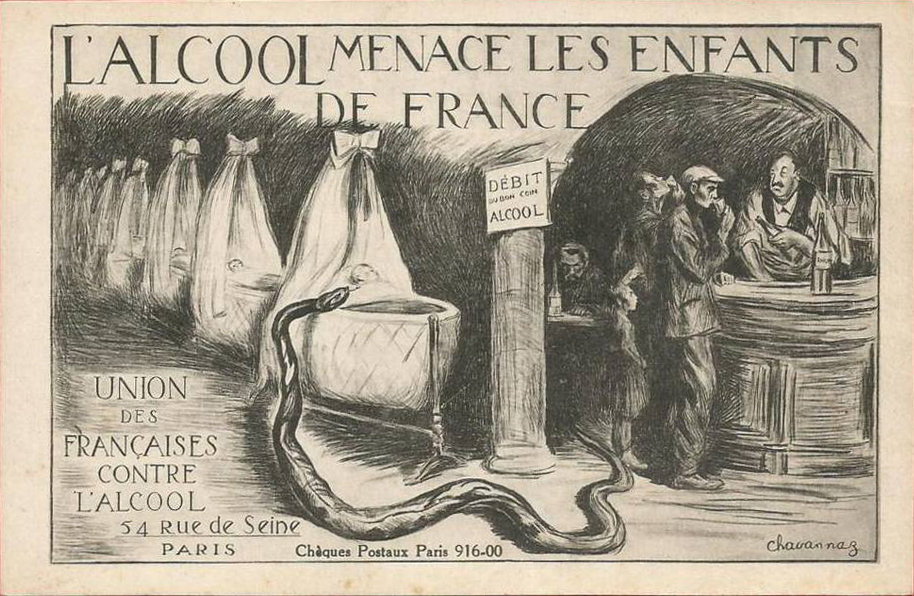 An old adverting campaign in France warning of the dangers of drinking among minors