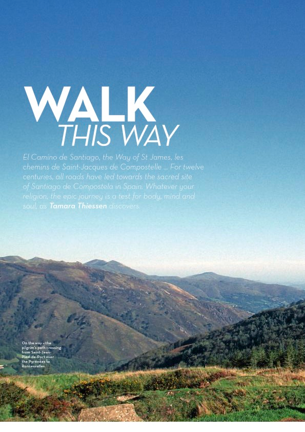 Photo of the Spanish mountains on the Camino walk in a story by Tamara Thiessen
