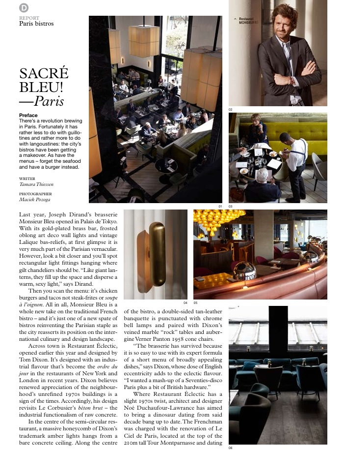 Story in Monocle by Tamara Thiessen on Paris bistros