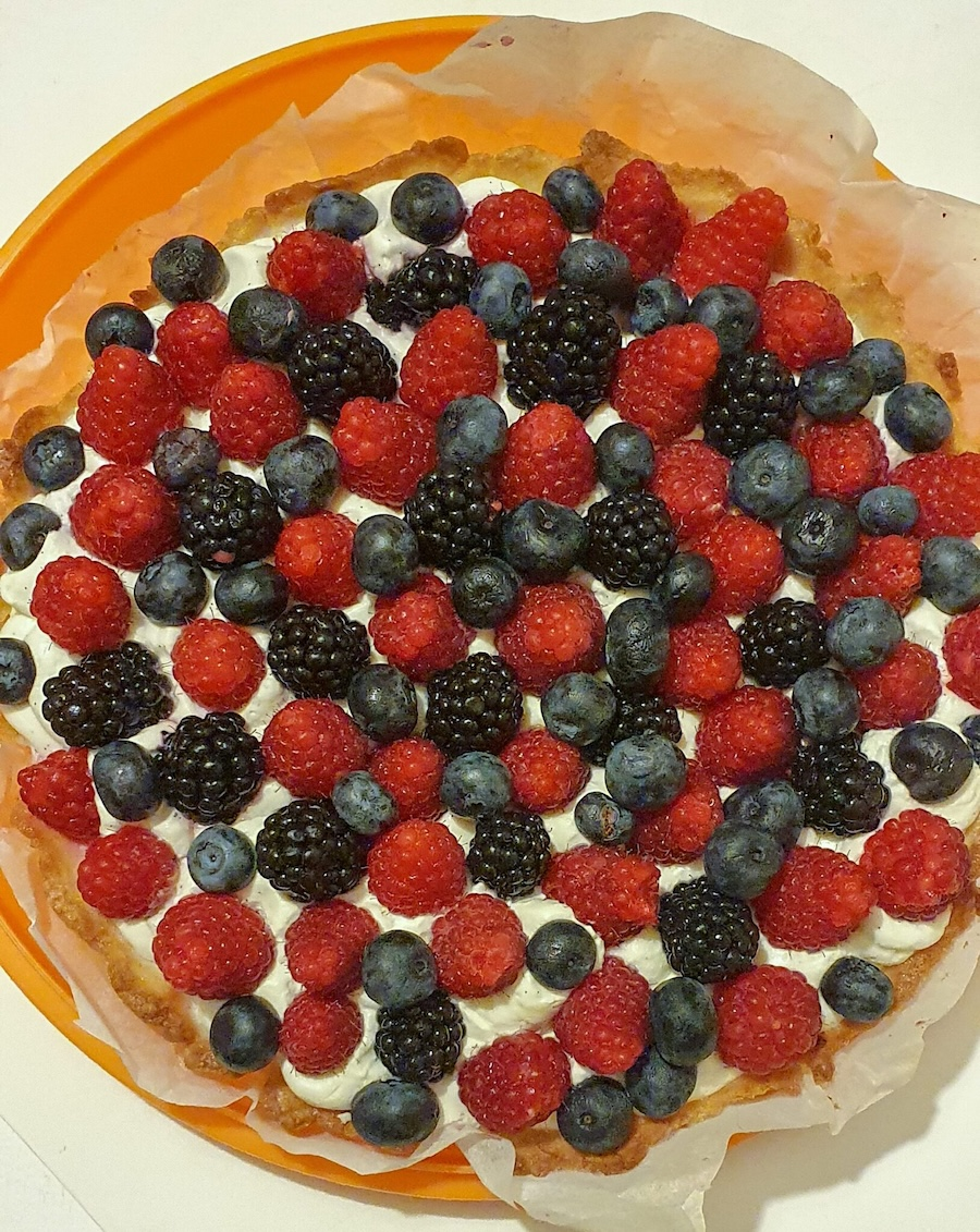 French tart with berries on top a tarte aux fruit rouges