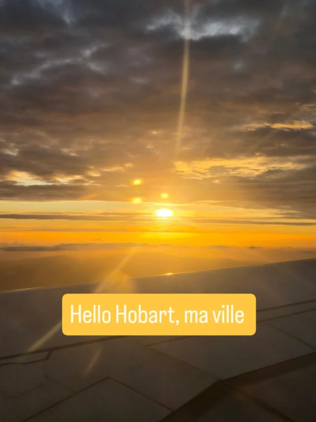 Hello Hobart. My true love. My cold 🥶 love. I'm home.#sunset #sun #plane #skyporn #australia