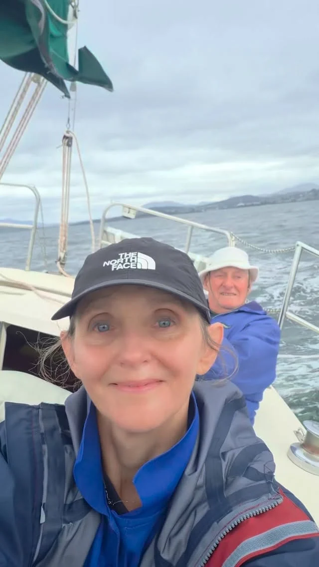 Well I timed my return to Hobart again beautifully for the beginning of the sailing season and stepped right back onto Innovator at the Bellerive Yacht Club. A beautiful Compass 33 with a fantastically friendly crew. Even though we didn't participate today in the spinnaker race, we joined them for a great, moody Tasmanian sky day on the water.Thanks to Ian for the opportunity to be at the helm in 20 knot winds for well over an hour. How else do you learn if you don't get these opportunities. Just feeling your way through the wind directions and the nature of winds and the interaction of the boat with the wind.Every time I get this chance to be at the helm, I start feeling more empowered – just because I know it's taking me that bit closer to being able to helm confidently. It might take months yet – years – hopefully not.But I'm still coming down from the clouds from today's experience. This is my form of total bliss – which I realise I share with many yachties – and I appreciate so much being given that learning curve boost.I also got told all around that I did very well and I don't think these guys are ones to mince their words.Besides, I felt I did well 😅 ... most of the time.The start of the season also marks the centenary anniversary of the founding of the BYC in October 1926. ⛵️🥳🌟On Wednesday, I'll be heading out to race with Innovator in the Combined Clubs series race! Bring it on.#sailing #yacht #ocean #bliss #outdoors